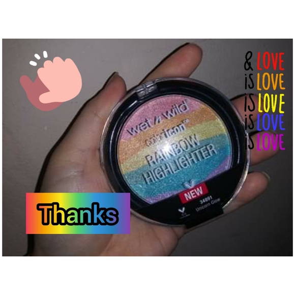 THANK U!!ππUnicorn Glowπ Rainbow Highlighter! - Picture 1 of 3